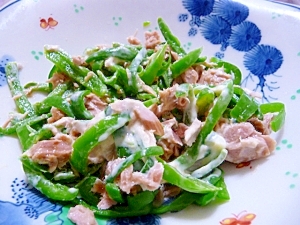 電子レンジで1分 ピーマンとツナのサラダ レシピ 作り方 By 手作り大好き さくら 楽天レシピ