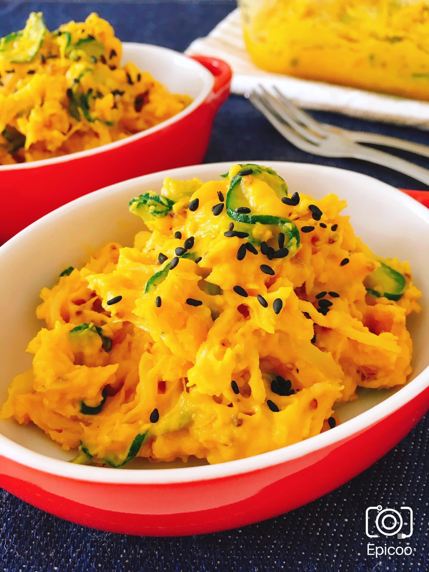 レンジで簡単!デリ風かぼちゃサラダ