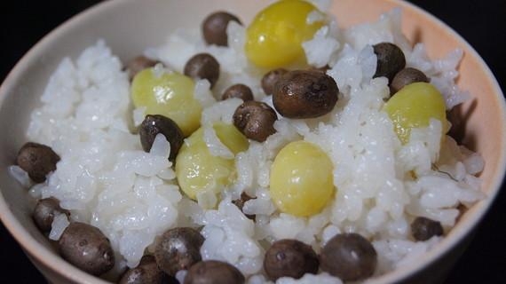 むかごと銀杏の炊き込みご飯