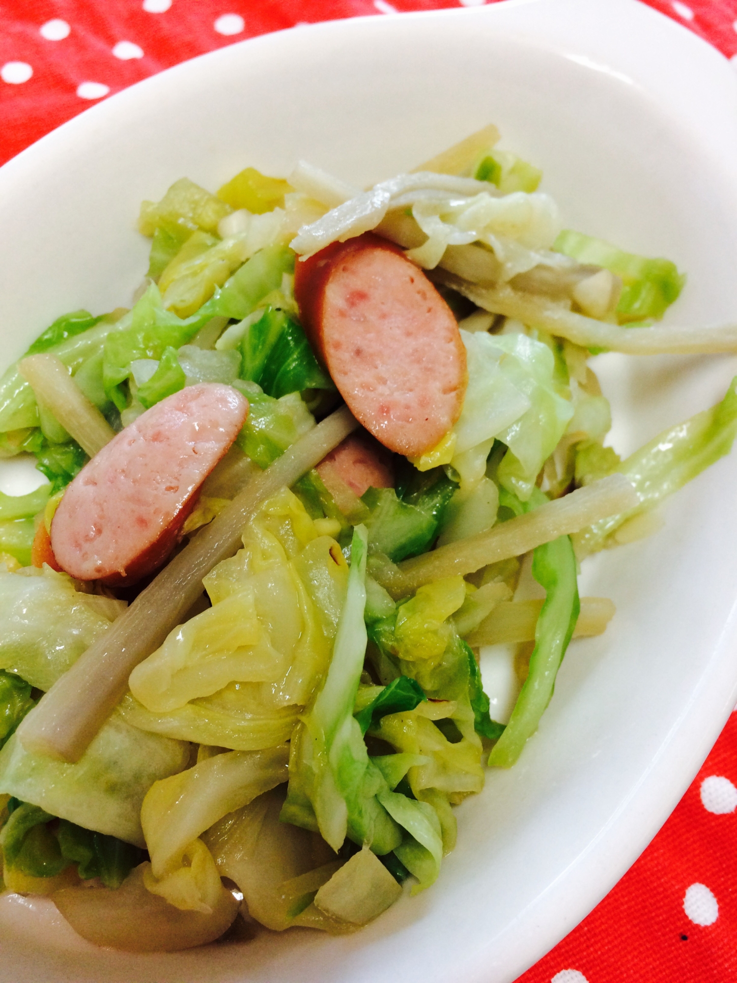 ウィンナーと野菜の炒め物☆