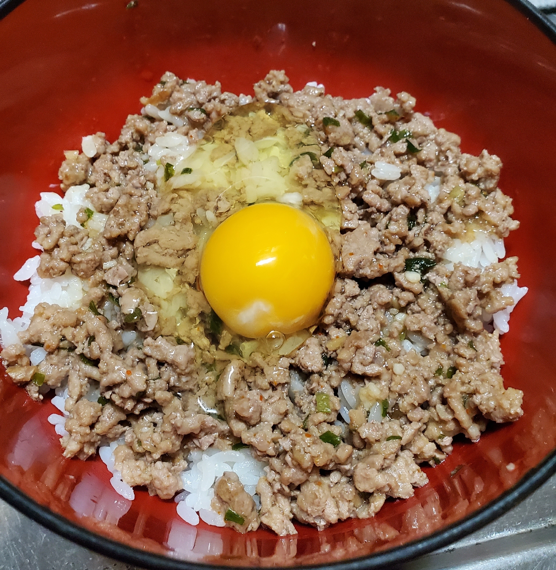 豆腐なしのマーボー丼