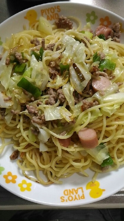 シンプルですが、焦げ付かず食べやすく麺もふっくら美味しくできました。