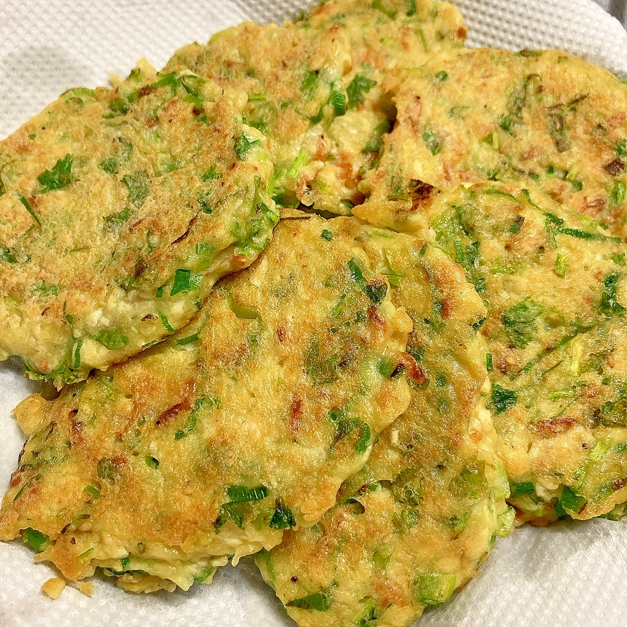 タイ風★香菜とあみえびのお豆腐焼き