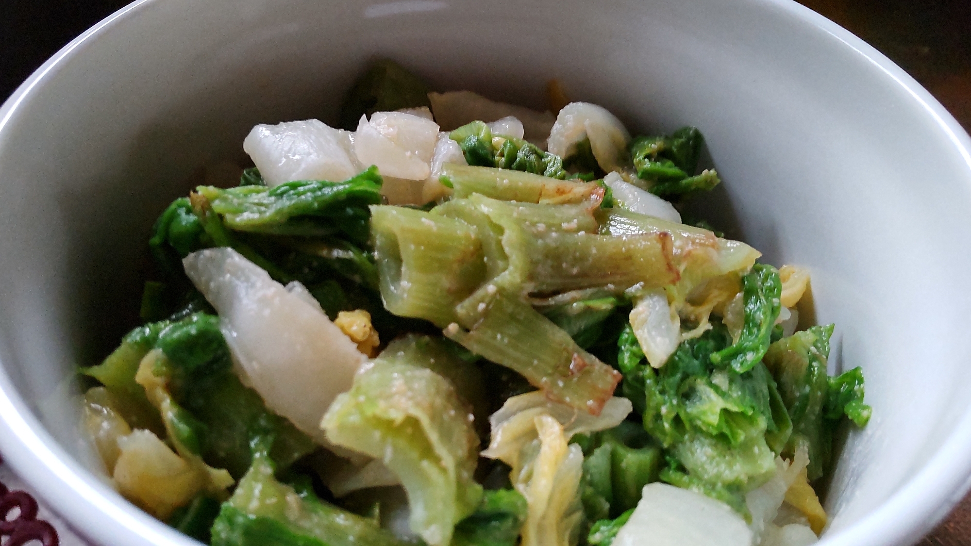 ふきのとうと白菜の酢味噌和え