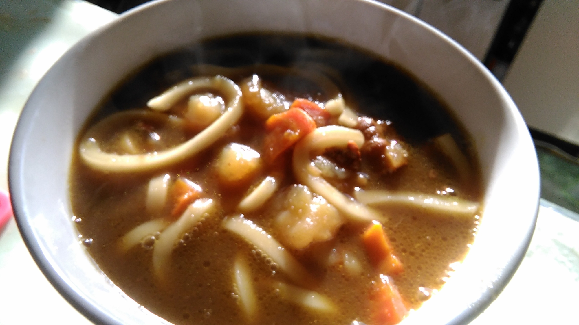 残りカレーでリメイク！カレーうどん