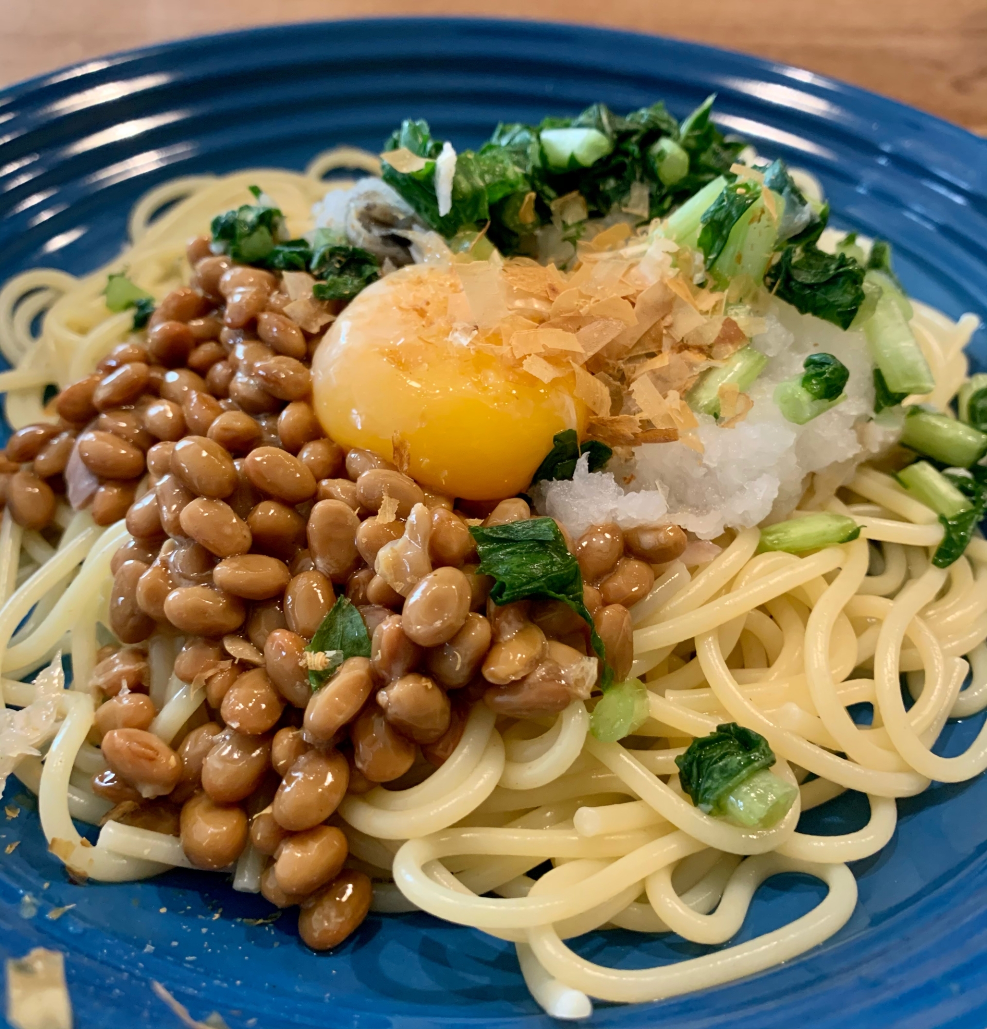 干物と納豆で和風！ダイエットパスタ