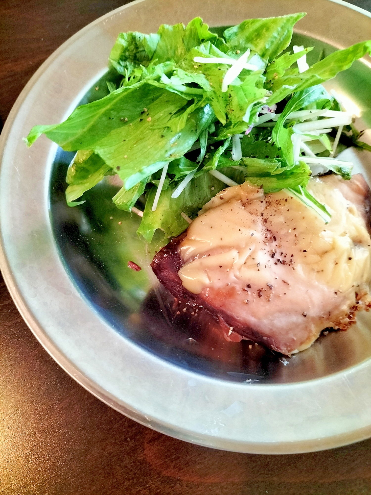 焼きぶりのアンチョビガーリックチーズ♪