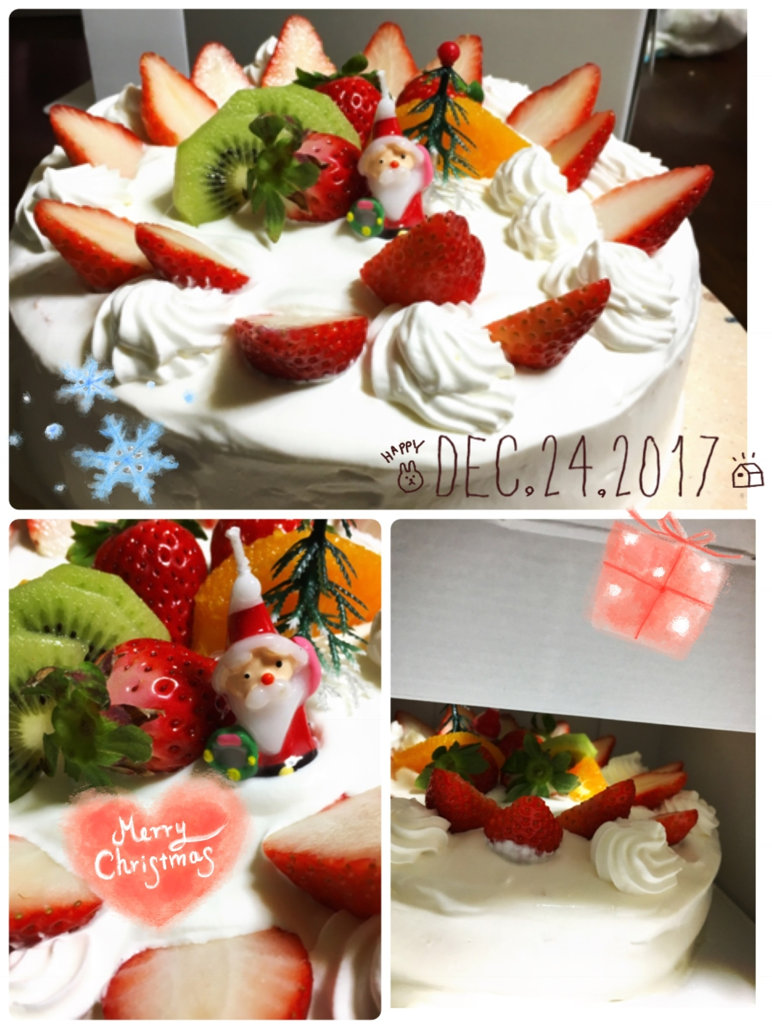 ♡スポンジふわふわクリスマスケーキ