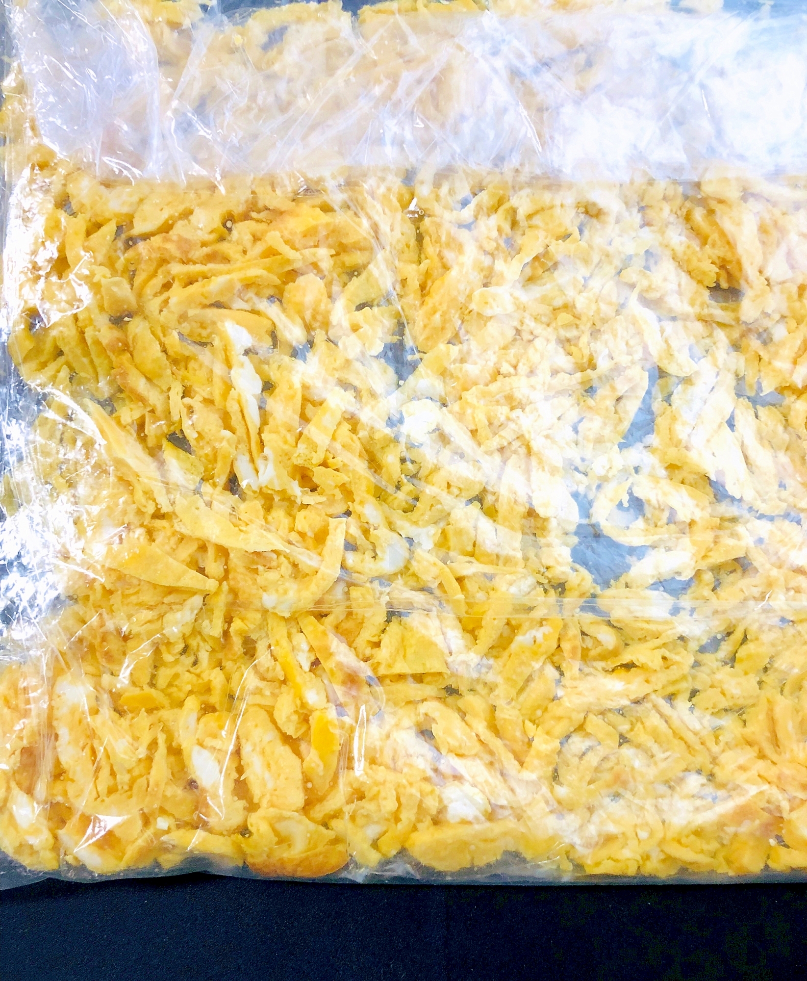 卵は錦糸卵にして冷凍保存