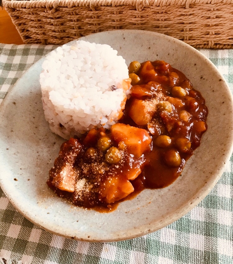 厚揚げとグリーンピースのハヤシライス レシピ・作り方 by ボンド子