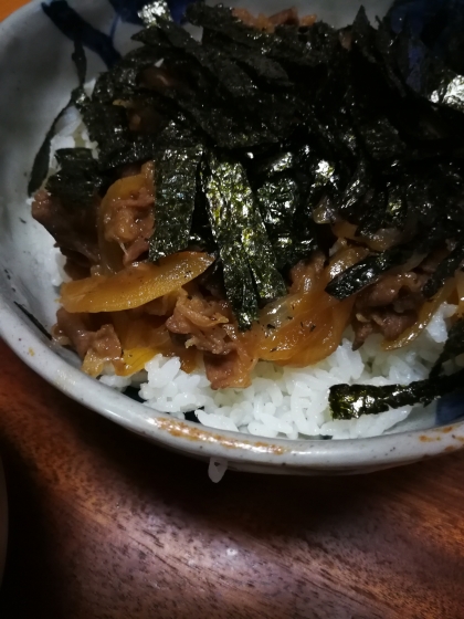 わさびでピリ辛牛丼