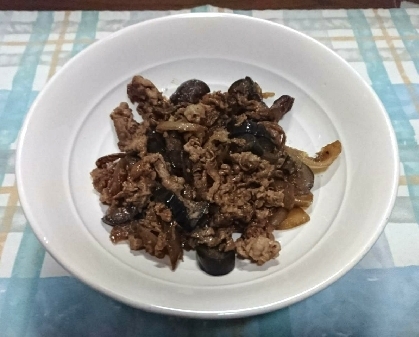 牛肉と茄子の焼肉のたれ炒め