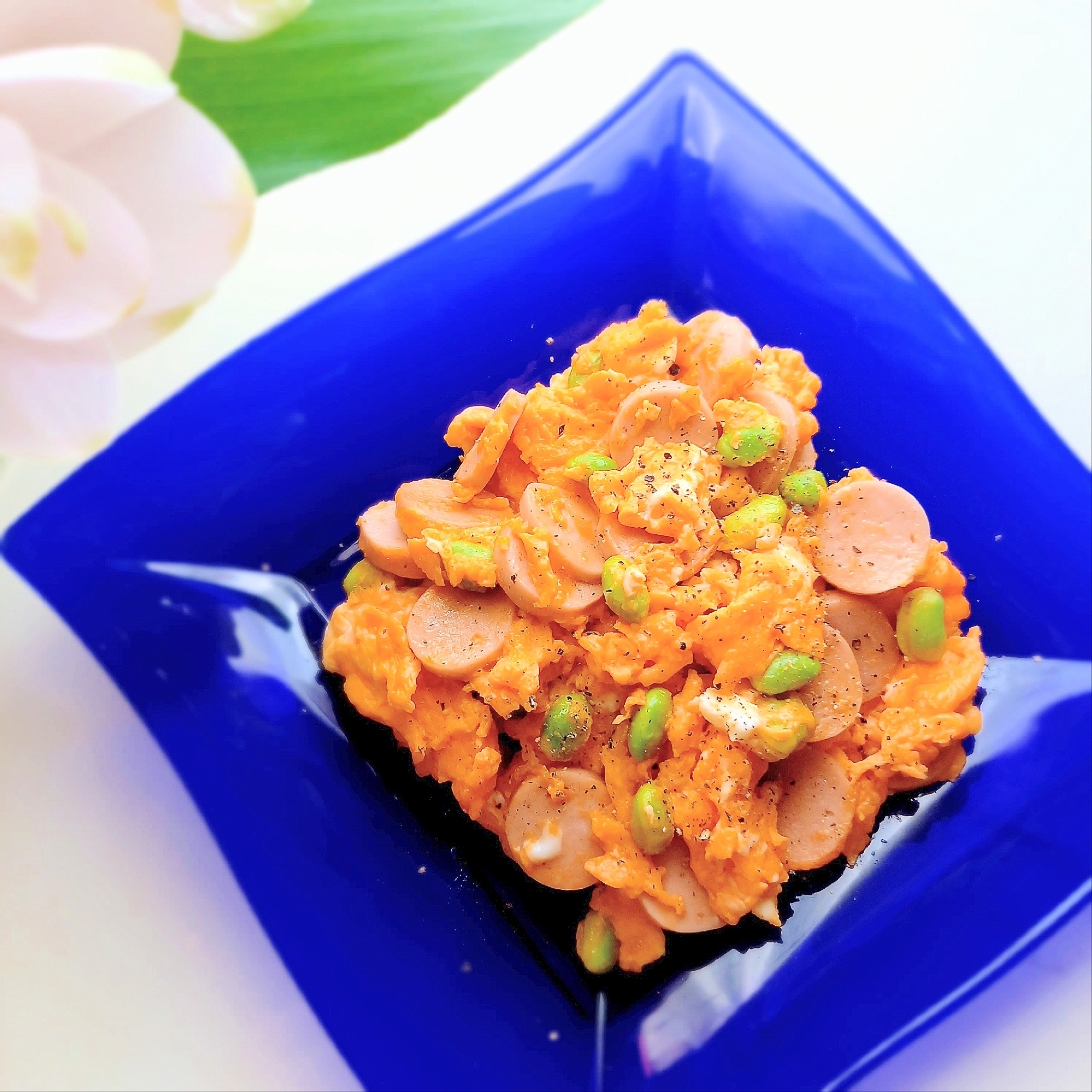 麹生活しましょ☘️ギョニソと枝豆の卵炒めꕤ୭*