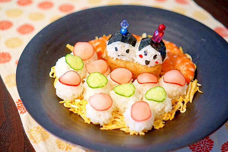 子供もたべれる！ひな祭り手まり寿司