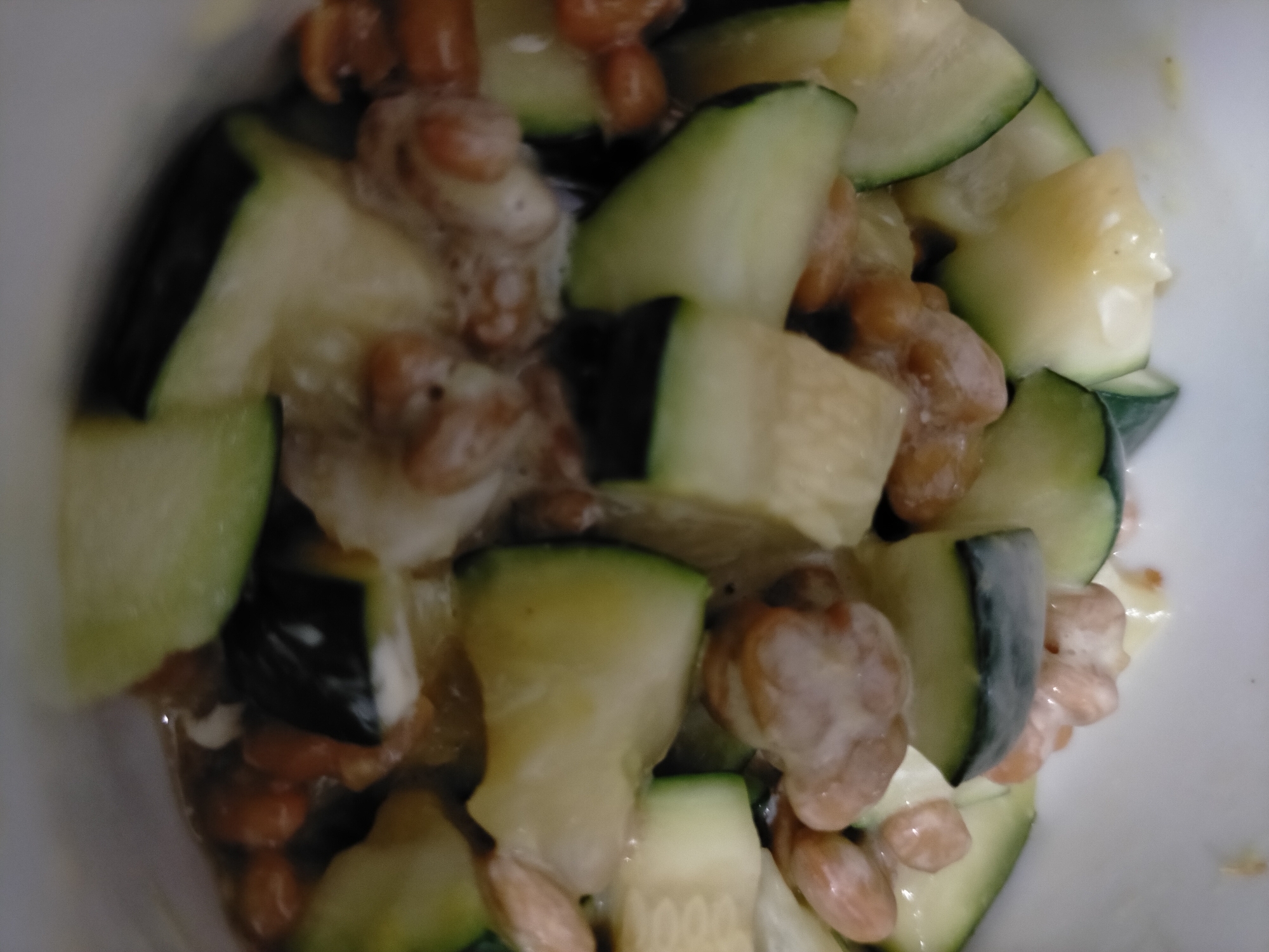 納豆嫌い解消?!ズッキーニと納豆の和え物☆