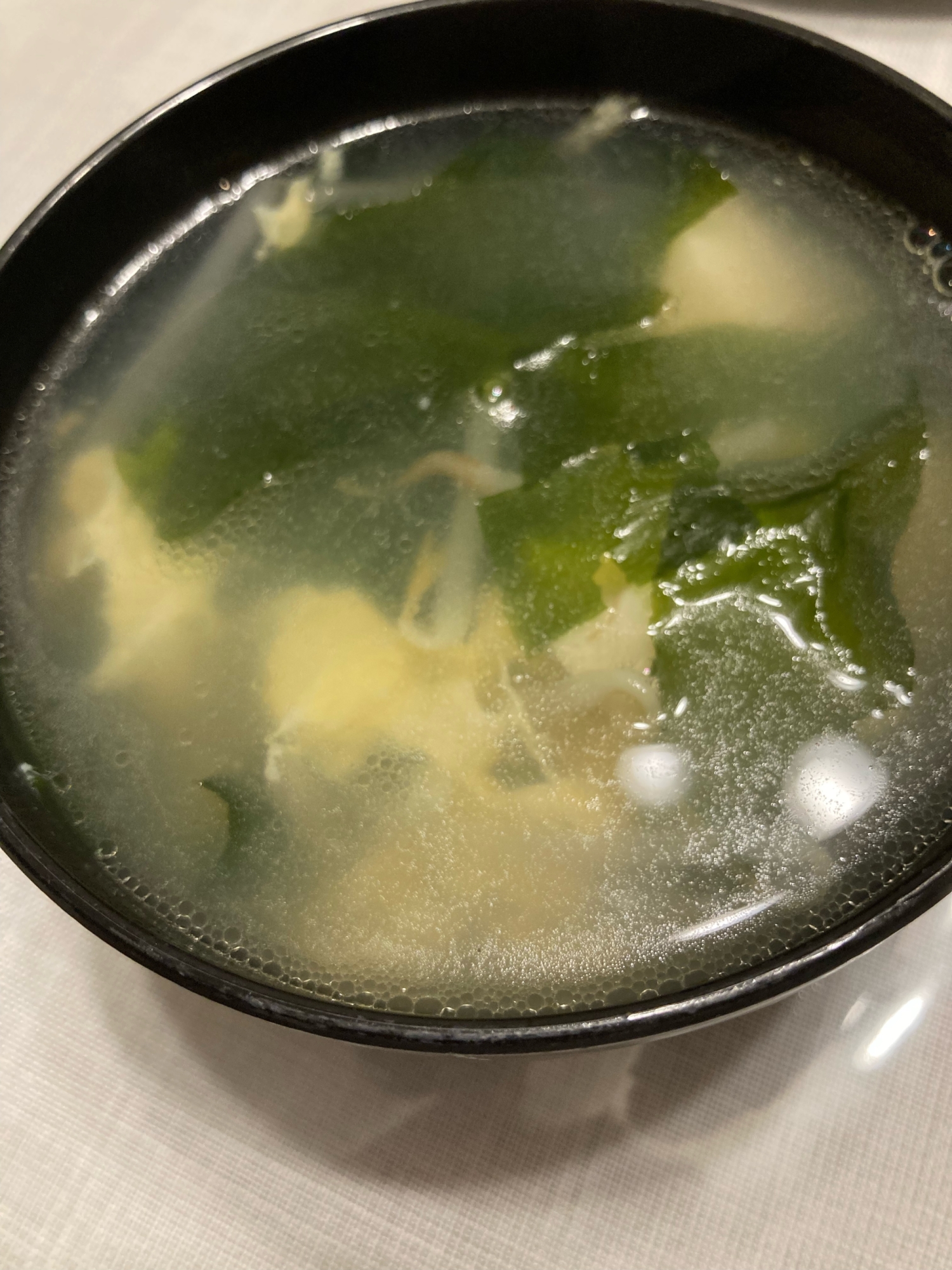 もやしと豆腐の中華風卵スープ