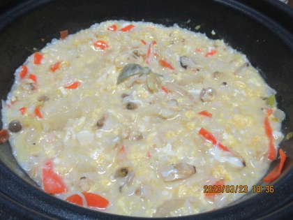 あさりだしの旨み！☀️あさりの雑炊【和食・主食】