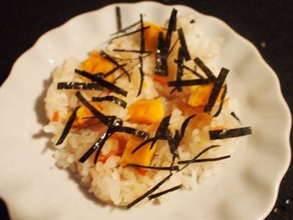 ❤薩摩芋と紅生姜と彩り野菜のちらし寿司❤