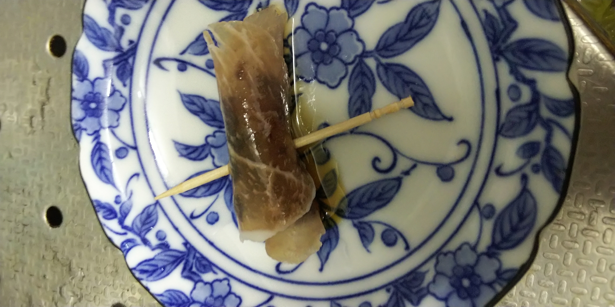 生ハム巻き・昆布の佃煮白だしがけ