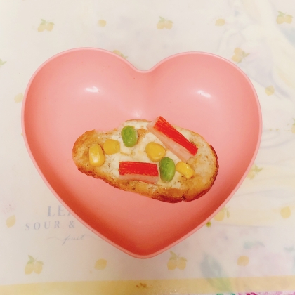 チーズトーストアレンジ カニカマ&MIXベジタブル