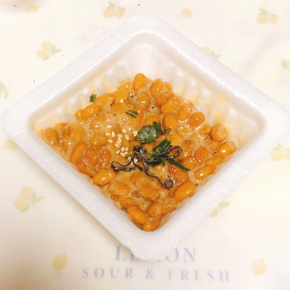 大葉塩昆布ごまの納豆