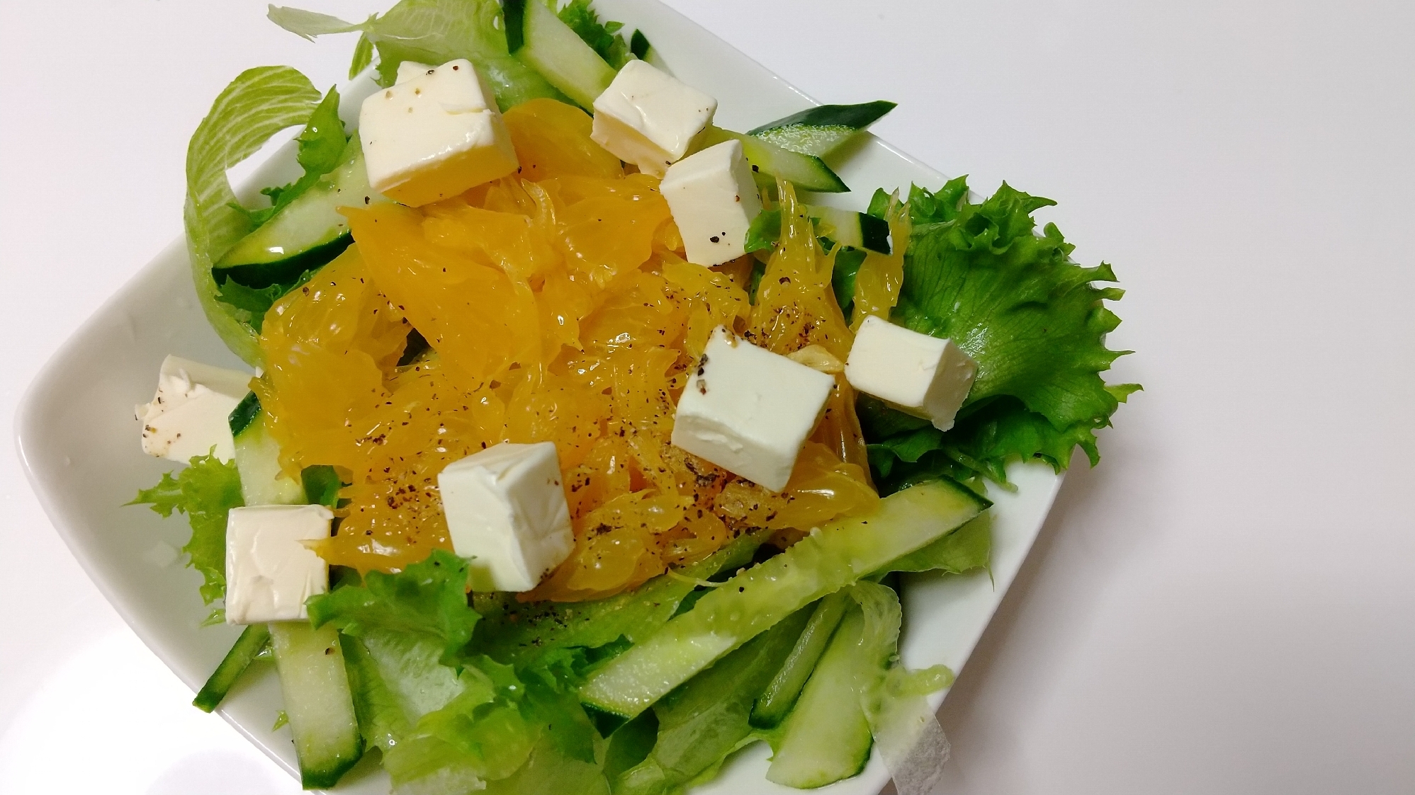 甘夏とフリルレタスのサラダ！