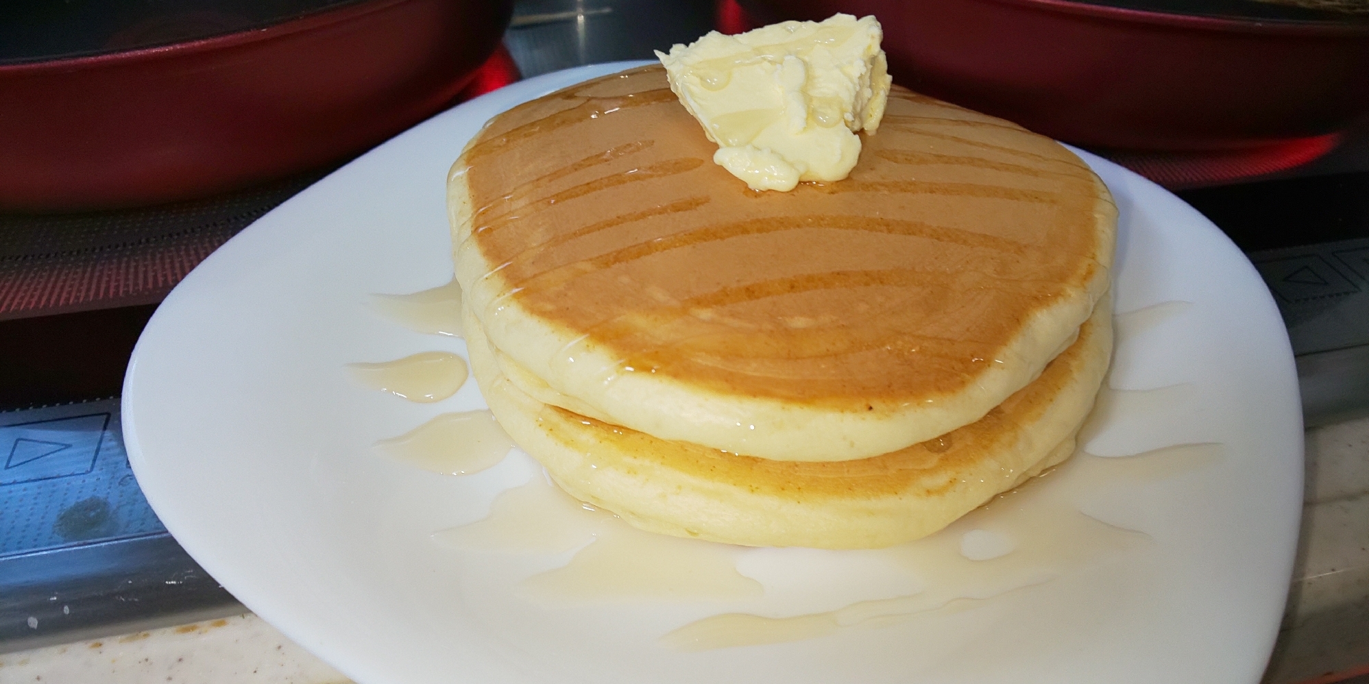 ホットケーキ☆厚みのあるパンケーキの作り方☆