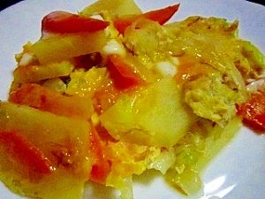 卵でトロッと野菜炒め煮