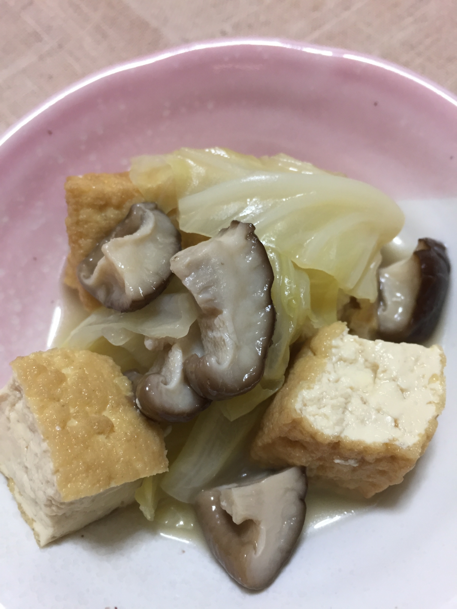 キャベツと厚揚げの煮物