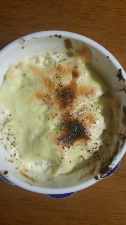 混ぜて焼くだけ！本当に簡単に作れました！
豆腐と味噌がいい感じにあっています(^_^)