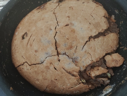 フライパンで焼くお手軽バナナケーキ