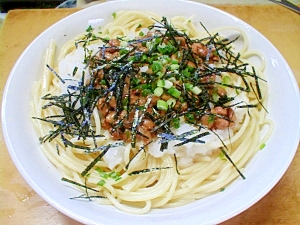 1人分 納豆と大根おろしのスパゲティ