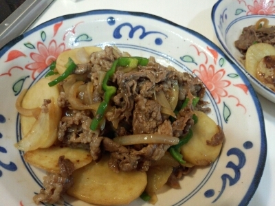 牛肉とポテトの甘辛焼き