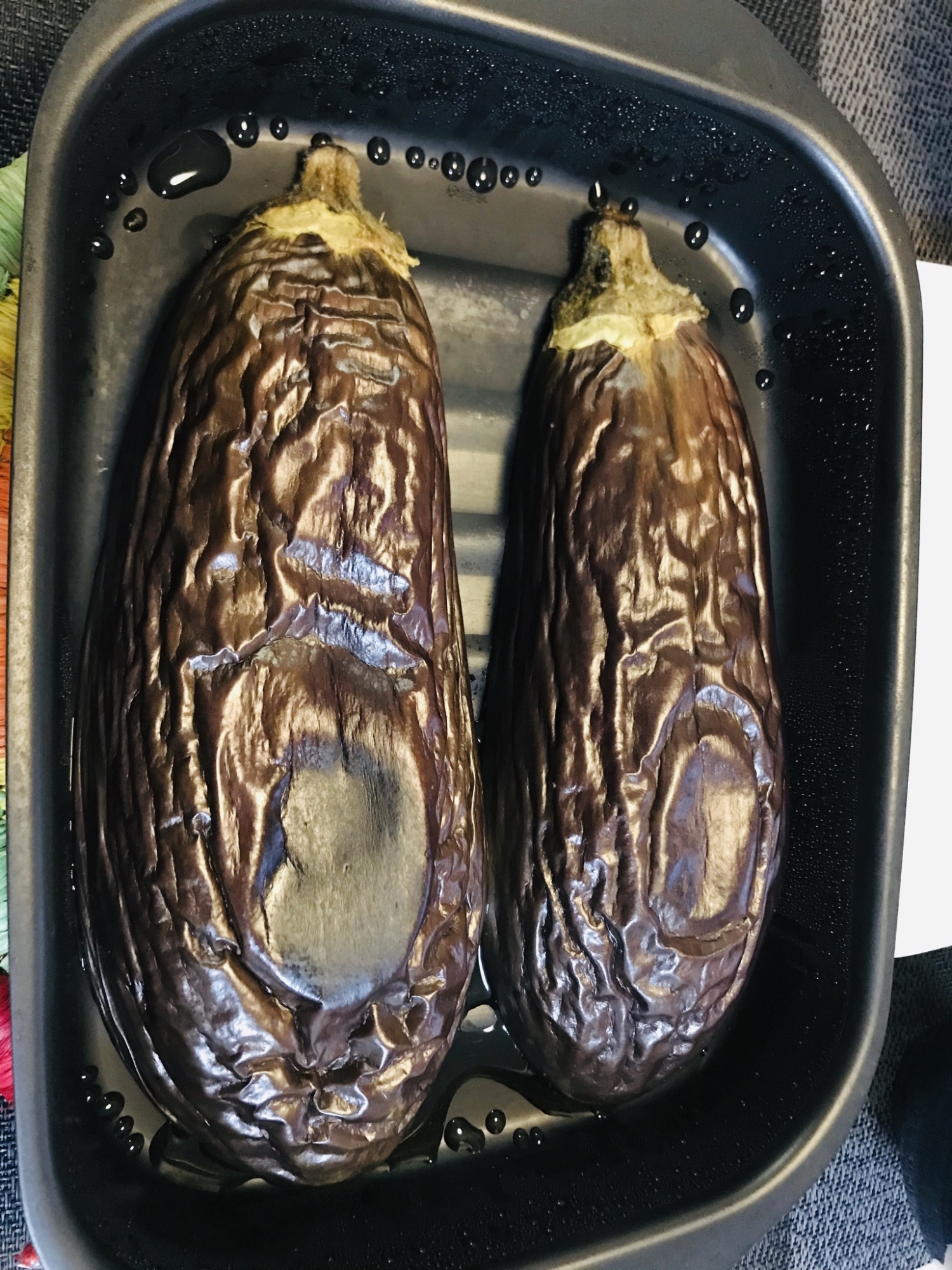 甘い味噌で頂く!米ナスの丸焼き♡