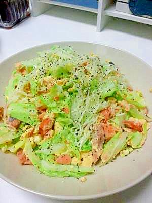 鮭とキャベツのそうめんちゃんぷる レシピ 作り方 By Maiko Kuma 楽天レシピ 鮭とキャベツのそうめんちゃんぷる レシピ 作り方 By Maiko Kuma 楽天レシピ