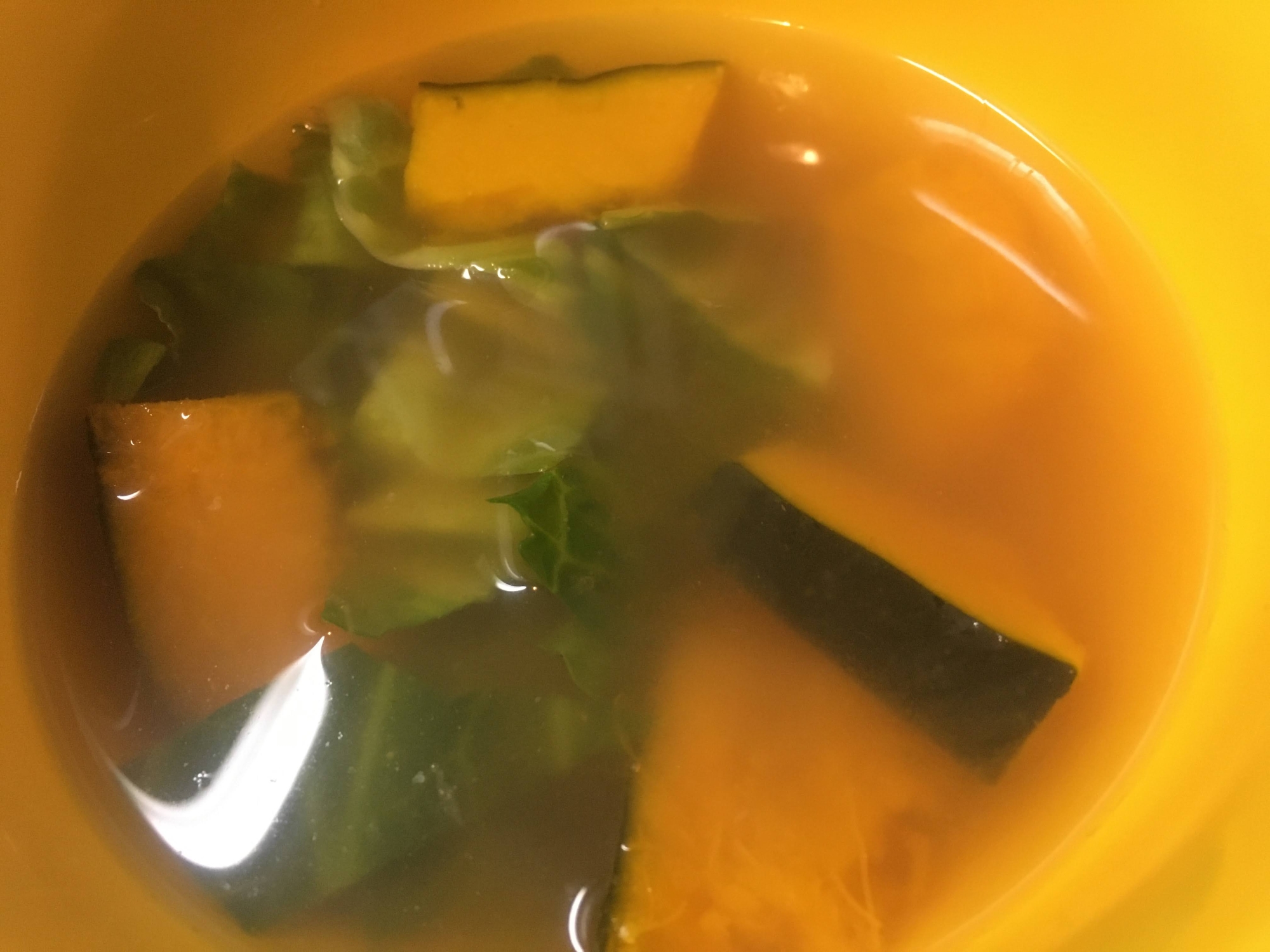 キャベツとかぼちゃの味噌汁