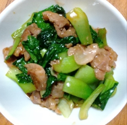 我が家の定番★豚肉と青梗菜のオイスター炒め