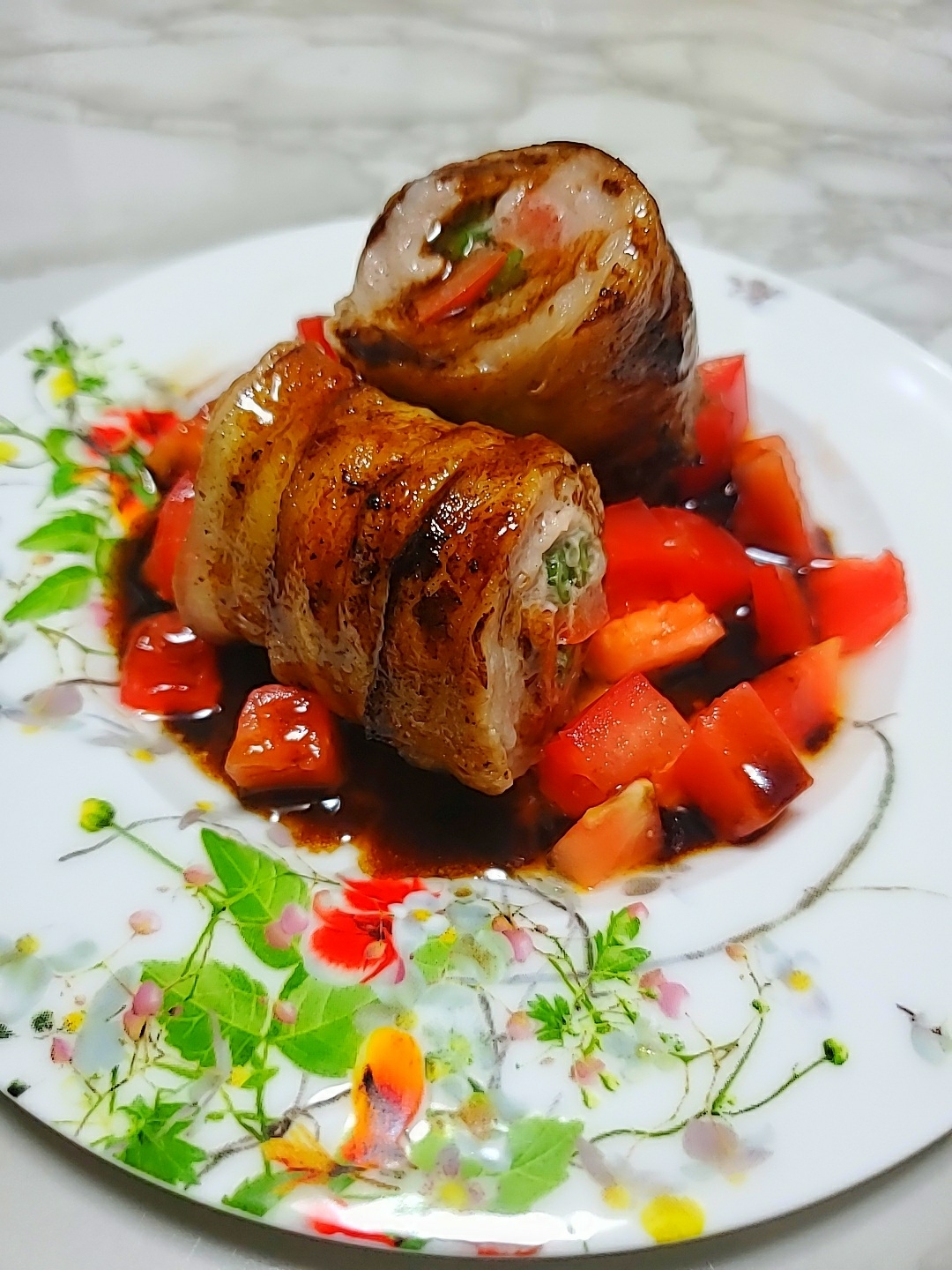 豚バラと夏野菜のインボルティーニ