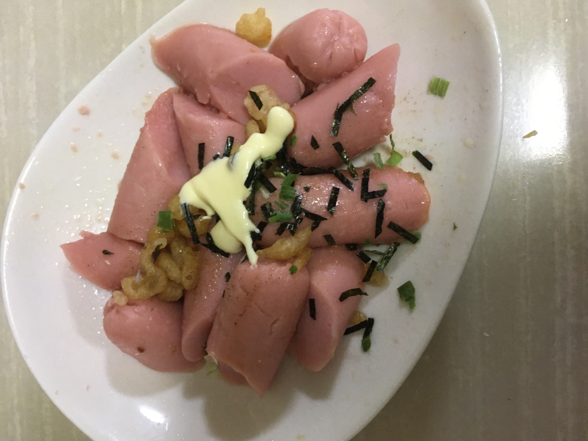 電子レンジで魚肉ソーセージの簡単おつまみ♪