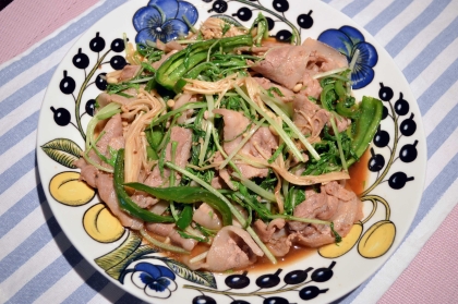 豚小間肉の生しょうゆ糀漬け焼き＋水菜炒め