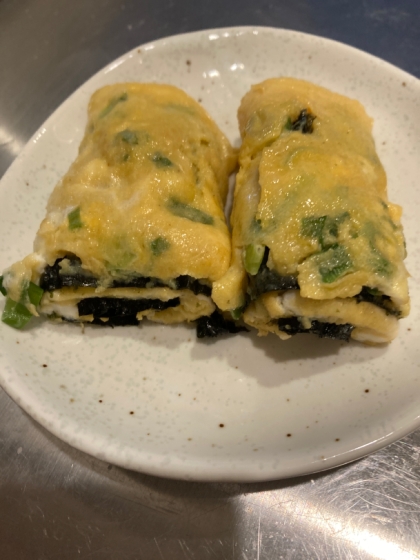 海苔入り卵焼き、美味しく頂きました(o^^o)海苔の風味も良いですね( ^ω^ )ごちそうさまでした^o^