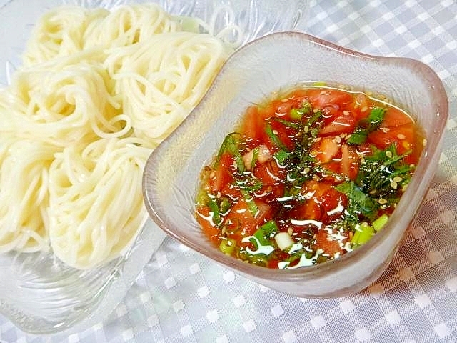 トマトだれのつけそうめん レシピ 作り方 By Mint 楽天レシピ トマトだれのつけそうめん レシピ 作り方 By Mint 楽天レシピ