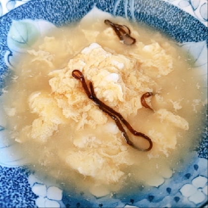 塩昆布の卵スープ
