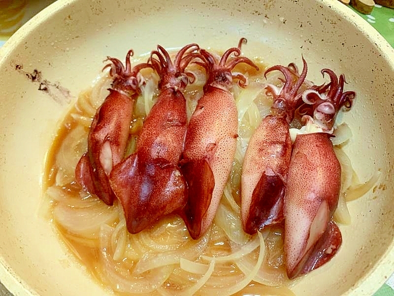 簡単！ボイルやりいかのにんにく&バター醤油焼き