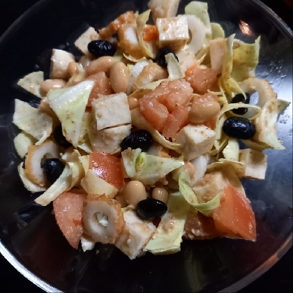 サラダチキンとサラダ豆のサラダ