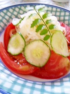 夏野菜たっぷりそうめん