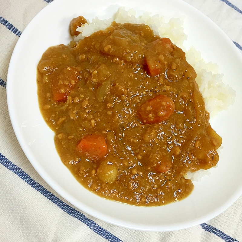 圧力鍋で！ひき肉のカレー♡