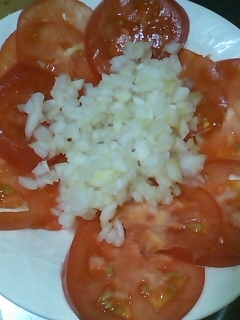 庭で出来たトマトで作りました！美味しかったです♪