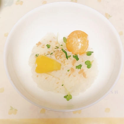金柑パイナップル細ねぎ入りご飯