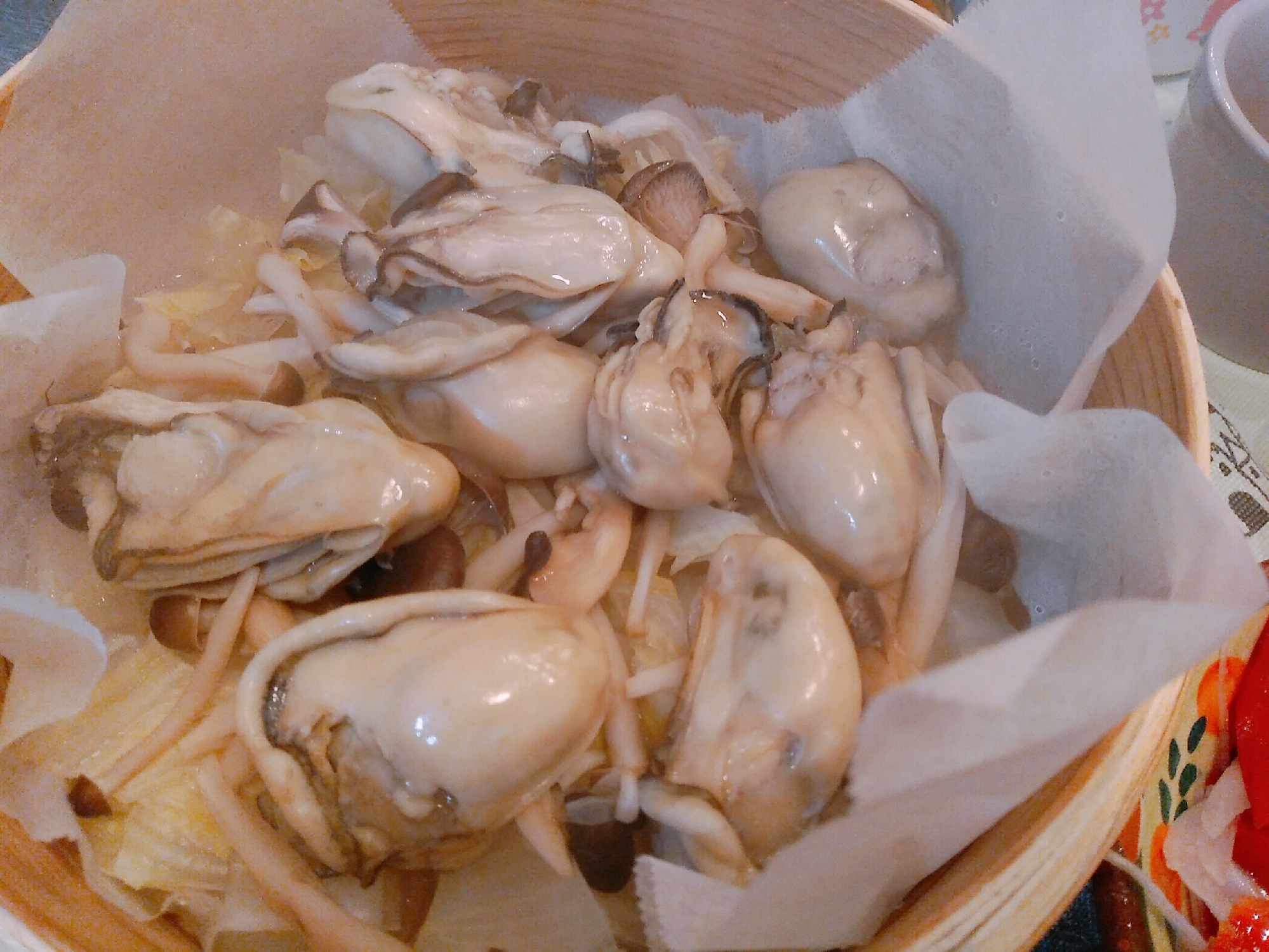 せいろで!ぷるんぷるんの蒸し牡蠣&白菜